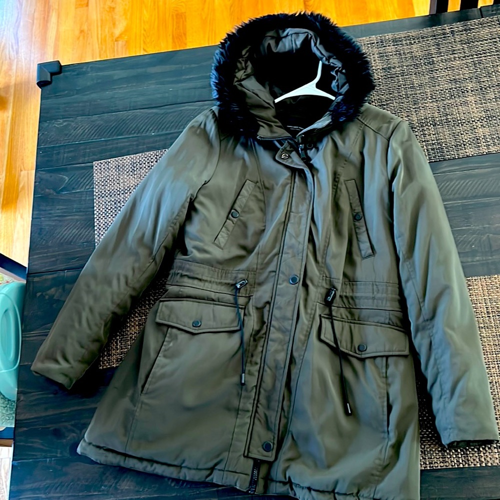 Marc New York Medium Hooded Fur Lined Jacket